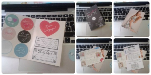 my-little-travelling-glossybox goodies et cartes postales de la glossybox