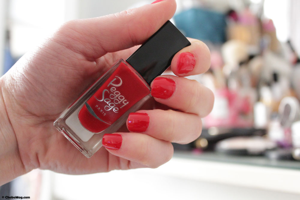 Swatch vernis rouge peggy sage