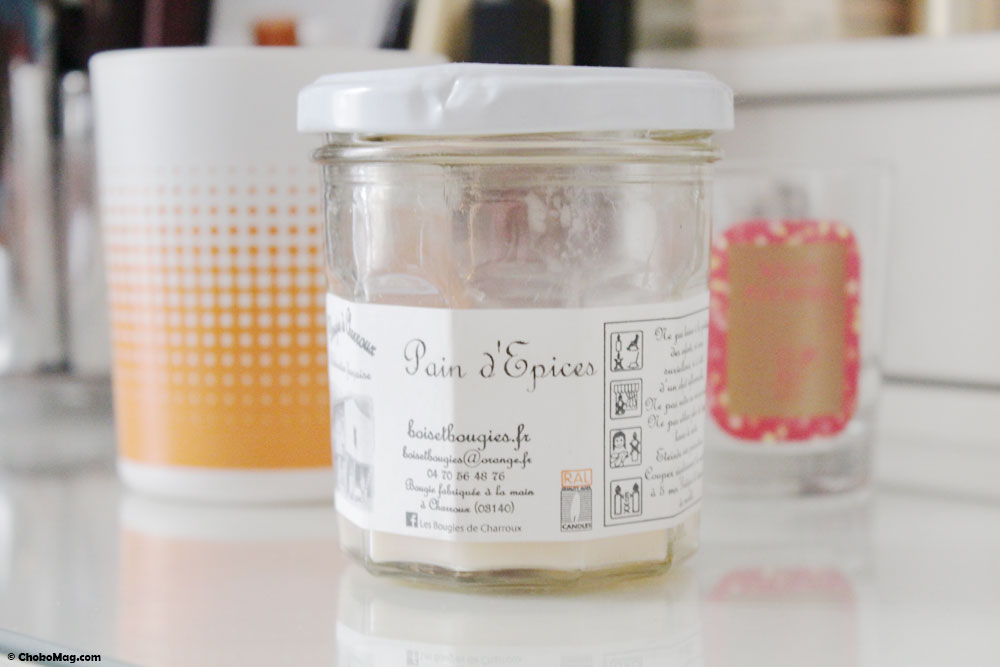 bougie de charroux non toxique parfum pain d'épices