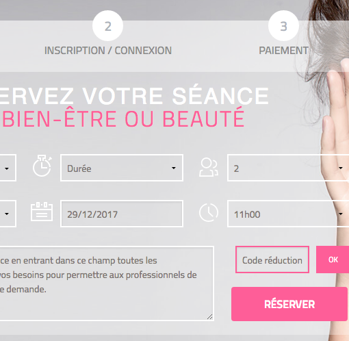 réservation sur le site de beauté unizen