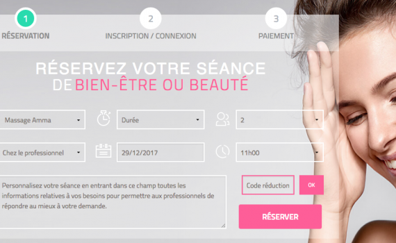 réservation sur le site de beauté unizen