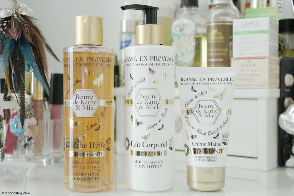 Soins hydratants karité et miel Jeanne en Provence