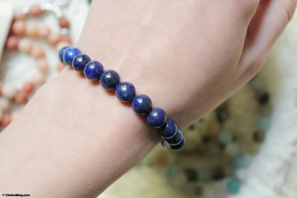 Bracelet tibétain en lapis lazuli