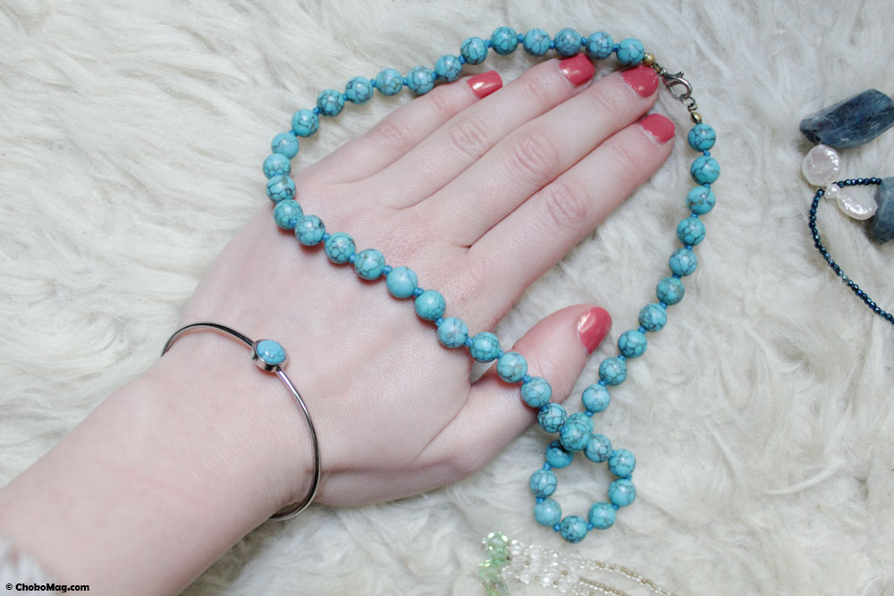 Bracelet et collier en Turquoise naturelle