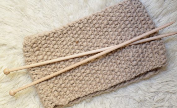 Snood tricoté main avec la big wool Phildar