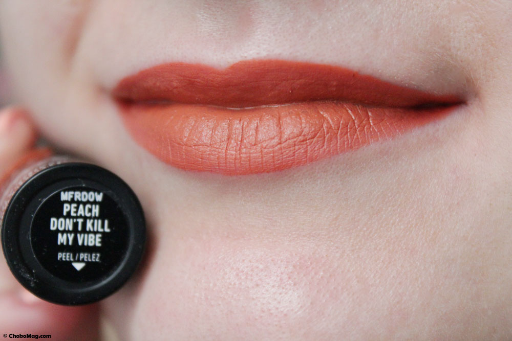 Swatch Nyx Suede Lipstick Peach Don't kill my vibe