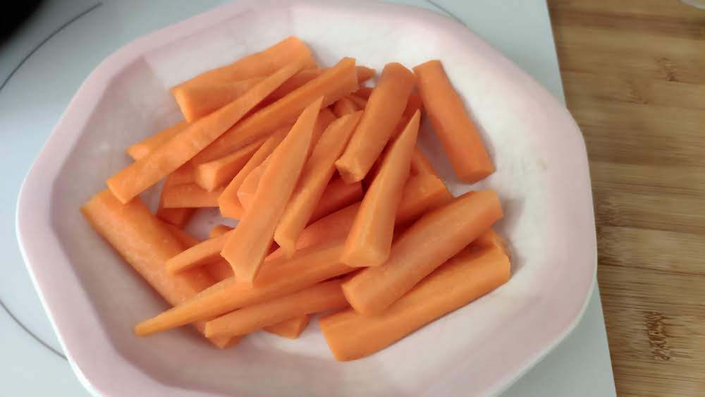 Burger aux frites de carotte